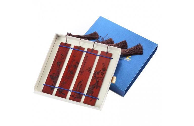 COFFRET 4 MARQUE-PAGES ASIATIQUES LES NOBLES PLANTES COFFRET 4 MARQUE-PAGES ASIATIQUES LES NOBLES PLANTES