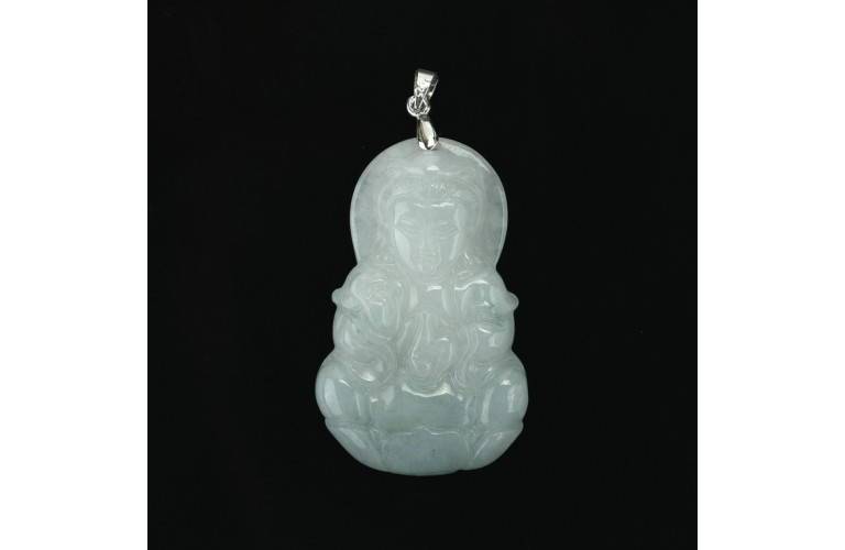 PENDENTIF BOUDDHA GUANYIN EN JADE PENDENTIF BOUDDHA GUANYIN EN JADE