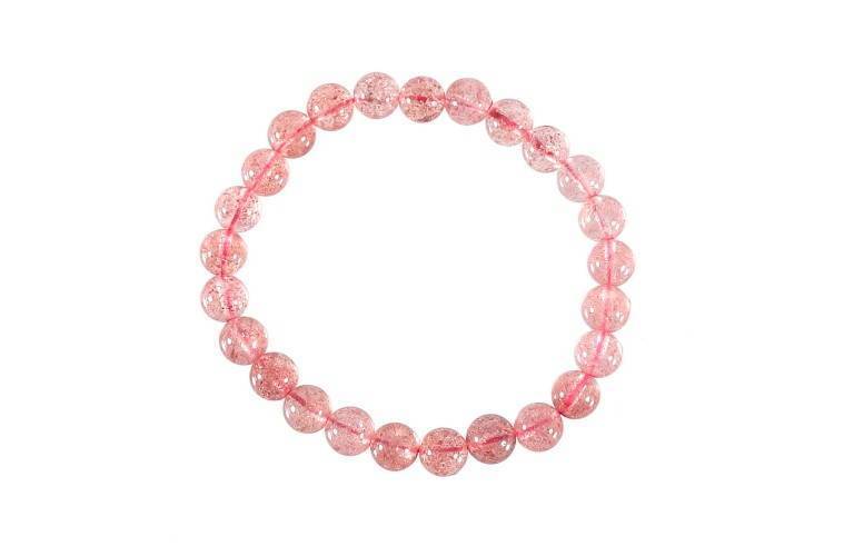 BRACELET PERLES DE QUARTZ STRAWBERRY BRACELET PERLES DE QUARTZ STRAWBERRY