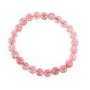Bracelet de perles quartz strawberry 