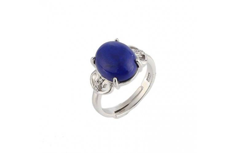 BAGUE PERLE OVALE en LAPIS LAZULI BAGUE PERLE OVALE en LAPIS LAZULI