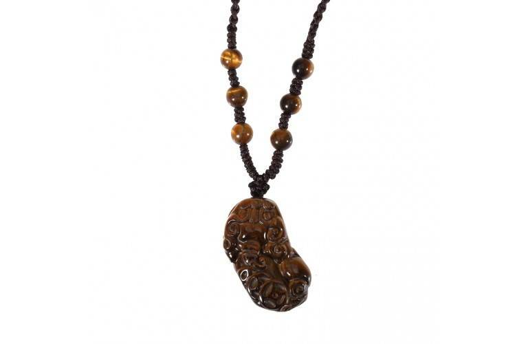 COLLIER PI XIU en OEIL DE TIGRE COLLIER PI XIU en OEIL DE TIGRE