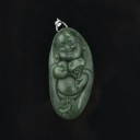 PENDENTIF BOUDDHA RIEUR EN JADE VERT PENDENTIF BOUDDHA RIEUR EN JADE VERT