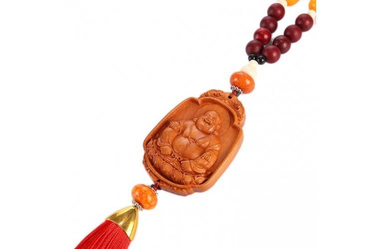 GRAND PENDENTIF BOUDDHA RIEUR