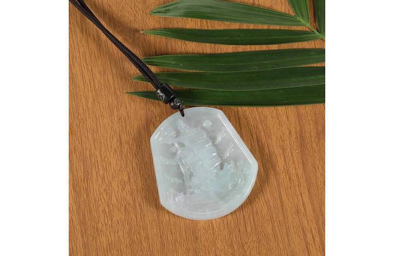 COLLIER NAVIRE de FORTUNE en JADE COLLIER NAVIRE de FORTUNE en JADE