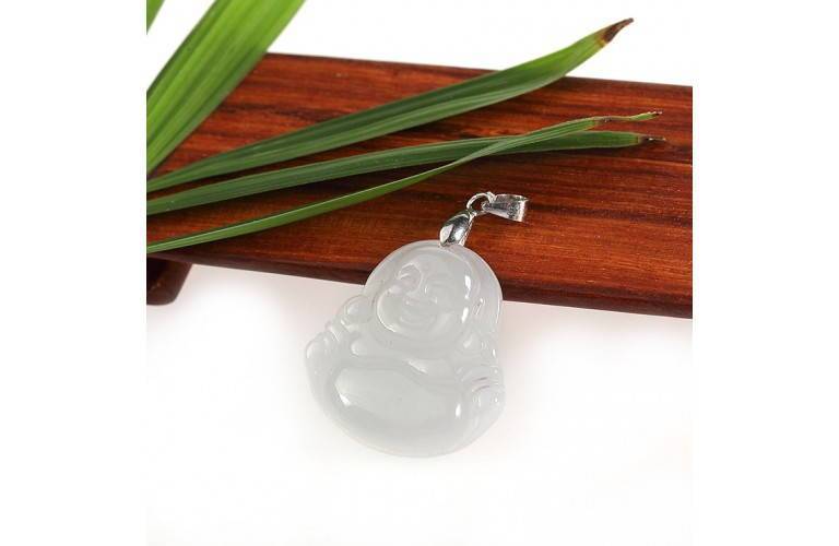 PENDENTIF BOUDDHA RIEUR EN JADE PENDENTIF BOUDDHA RIEUR EN JADE