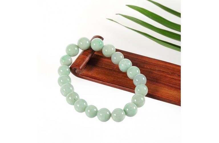 BRACELET en JADE - 20 PERLES VERTES BRACELET en JADE - 20 PERLES VERTES