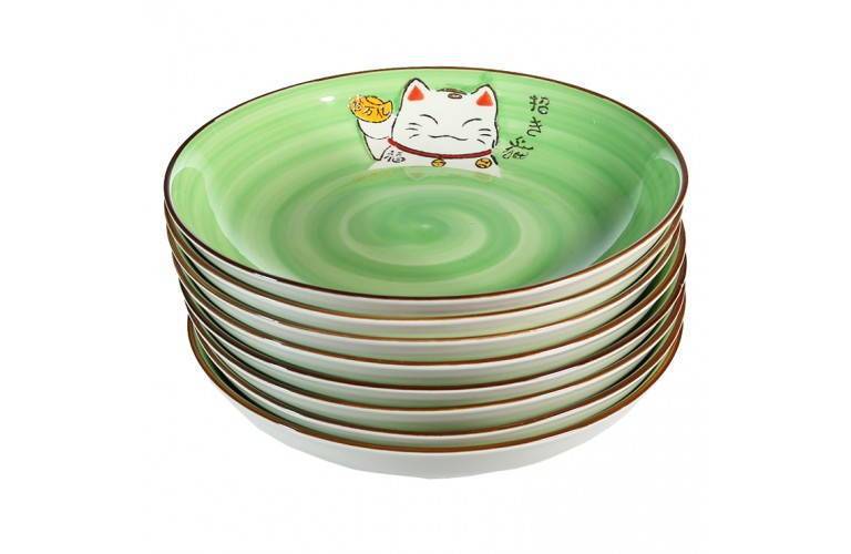 8 ASSIETTES MANEKI NEKO - VERTE 8 ASSIETTES MANEKI NEKO - VERTE