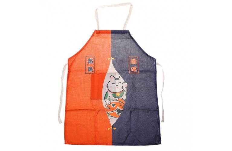 TABLIER CHAT JAPONAIS MANEKI NEKO TABLIER CHAT JAPONAIS MANEKI NEKO
