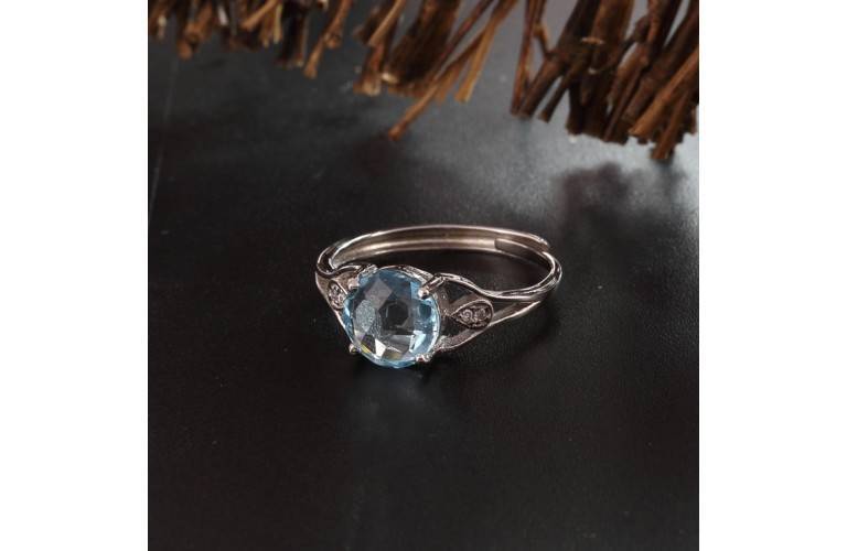 BAGUE TOPAZE BLEUE BAGUE TOPAZE BLEUE