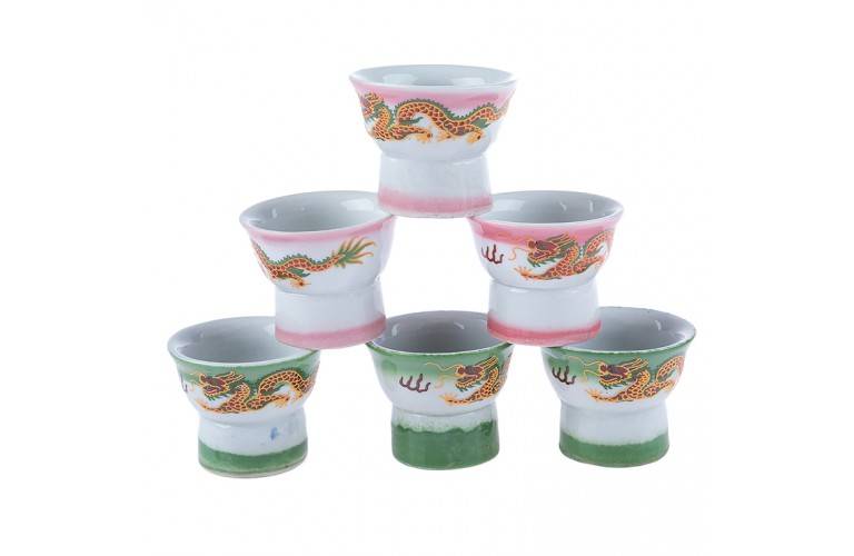 6 TASSES A SAKE ASIATIQUE 6 TASSES A SAKE ASIATIQUE