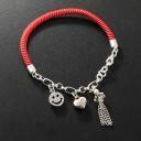 Bracelet Smiley et Coeur - Argent