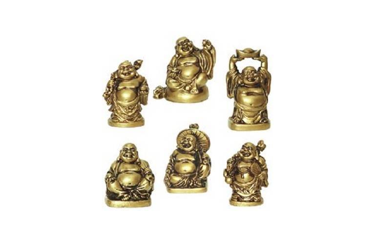 6 FIGURINES BOUDDHA RIEUR 6 FIGURINES BOUDDHA RIEUR