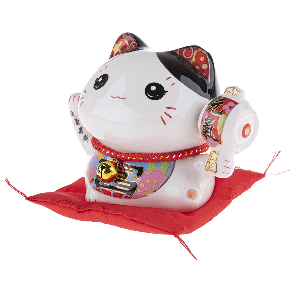 Tirelire Chat Japonais Maneki Neko Symbole De Bonheur Et Prosperite