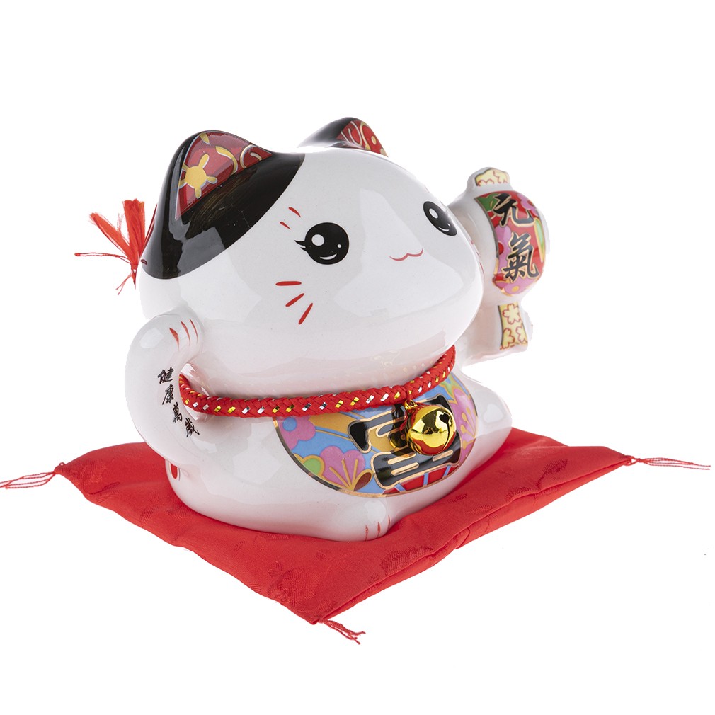 ibasenice 4 Pièces Tirelire Fortune Chat Tirelire Décor Chinois Maneki Neko  Statue Chat Tirelire Chat Bureau Décor Argent Pot D'Épargne Chat Banque