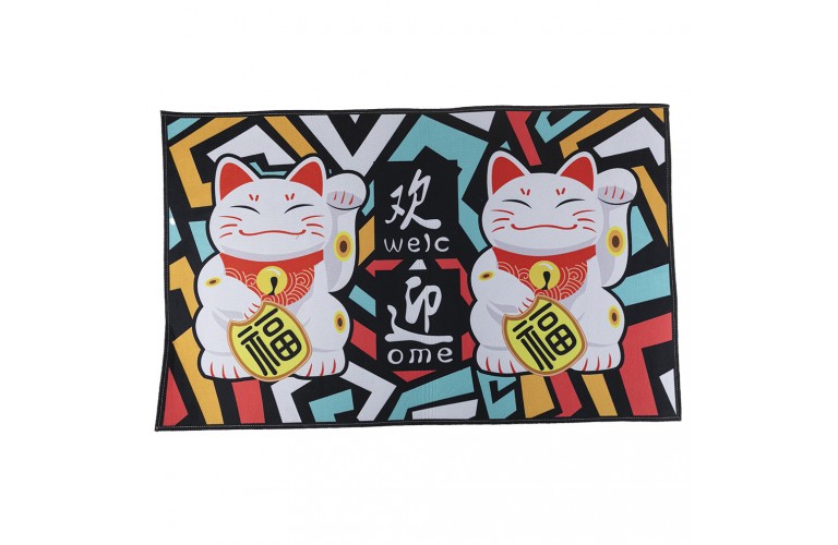 Tapis D Interieur Ambiance Japonaise Motif Chats Japonais