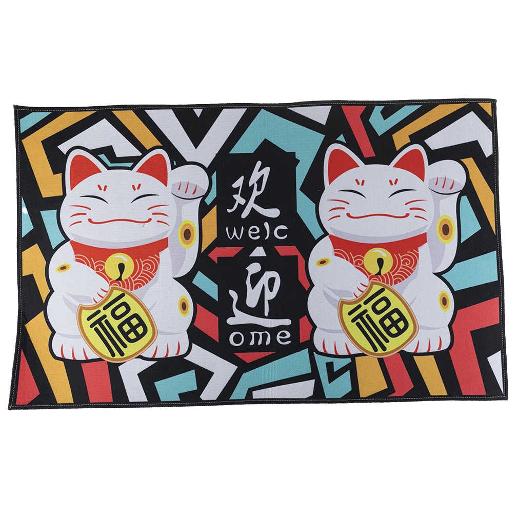 Tapis D Interieur Ambiance Japonaise Motif Chats Japonais