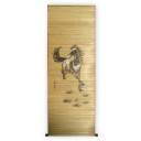 PEINTURE SUR BAMBOU - CHEVAL AU GALOP PEINTURE SUR BAMBOU - CHEVAL AU GALOP