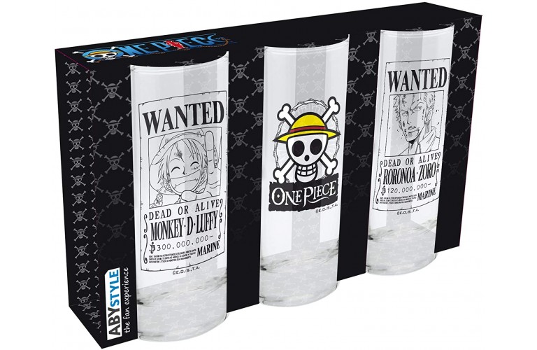 SET 3 VERRES - Manga One Piece