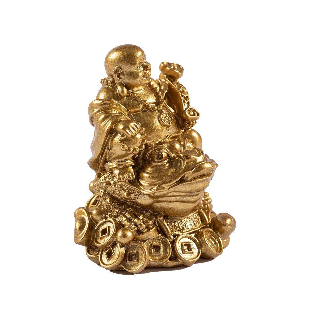 Lachineuse - Statuette Bouddhas Rieurs d'Abondance - Statue Petit Bouddha  Bronze 5cm - Décoration Feng Shui - Objet Déco Zen Chinoise pour Intérieur