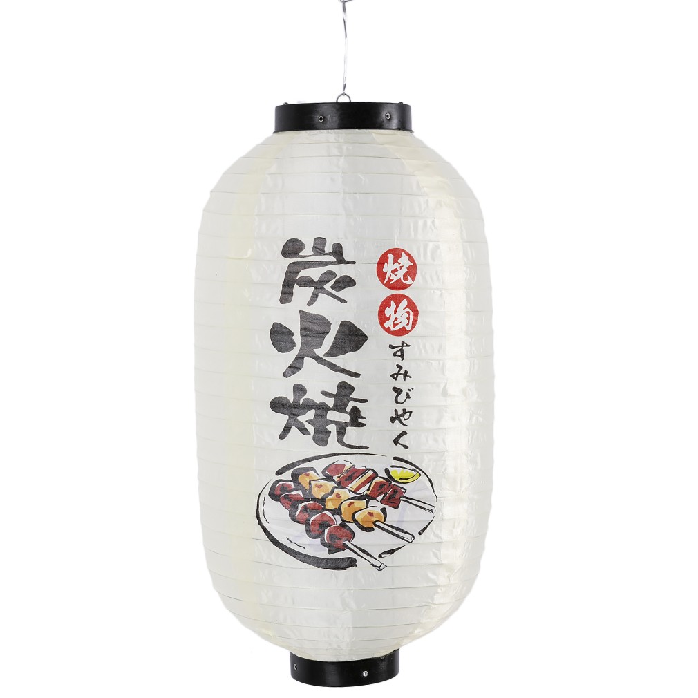 Lampion japonais, motif brochettes, convient en intérieur et extérieur