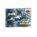 Magnet Japonais en Relief - Mont Fuji, Pagode et Ninja
