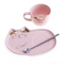 Tasse MANEKI NEKO Rose - Soucoupe en Forme de Chat