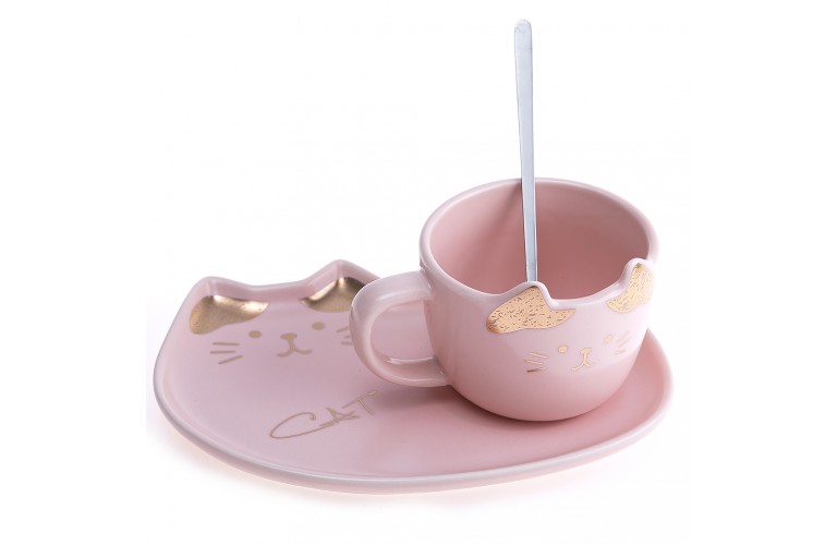 TASSE CHAT KAWAII - ROSE