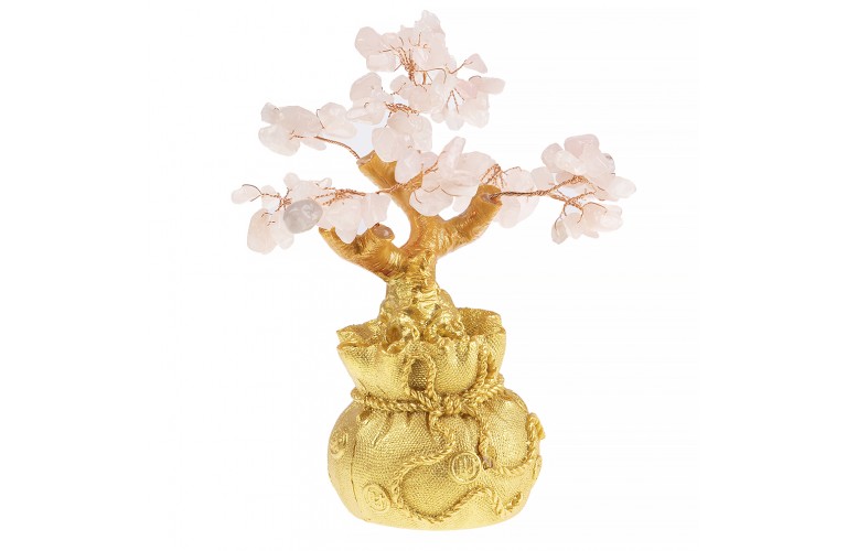 ARBRE FENG SHUI en QUARTZ ROSE