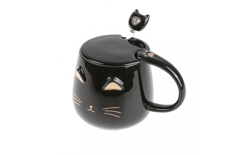 TASSE CHAT KAWAII - TEINTE NOIRE