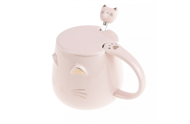 TASSE CHAT KAWAII - TEINTE ROSE