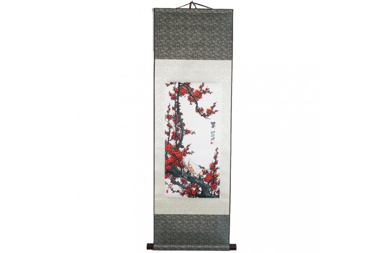 PEINTURE CHINOISE FLEURS PRUNIER