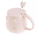 Lot 2 Tasses MANEKI NEKO japonais - Rose et Blanc