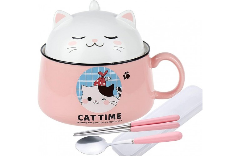 BOL à RAMEN CHAT KAWAII - ROSE BOL à RAMEN CHAT KAWAII - ROSE