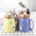 Tasse Japonaise Chat Kawaii - Mauve