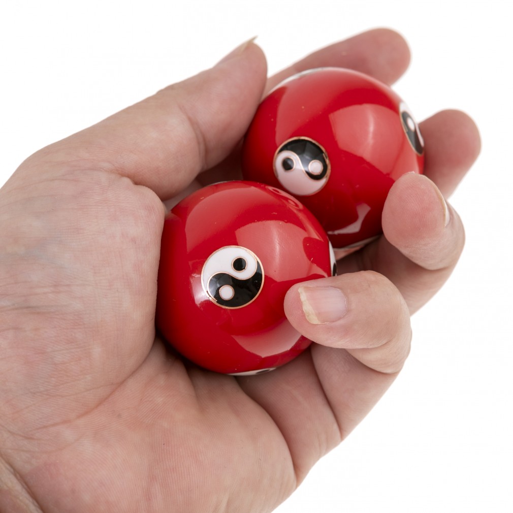 Lachineuse - Coffret Boules Qi Gong Yin Yang - Boules Chinoises Anti Stress  en Émail ⌀ 40 mm - Boules de Santé - Coffret Cadeau Relaxation Zen - Objet