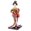 Poupée Japonaise en Kimono Rouge
