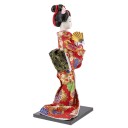 Poupée Japonaise en Kimono Rouge