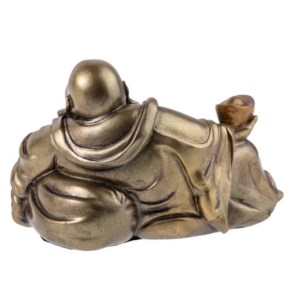 Statuette Bouddha Rieur En Laiton Maitreya - Porte-bonheur, Feng Shui, Décoration Salon/bureau (7,5 Cm)