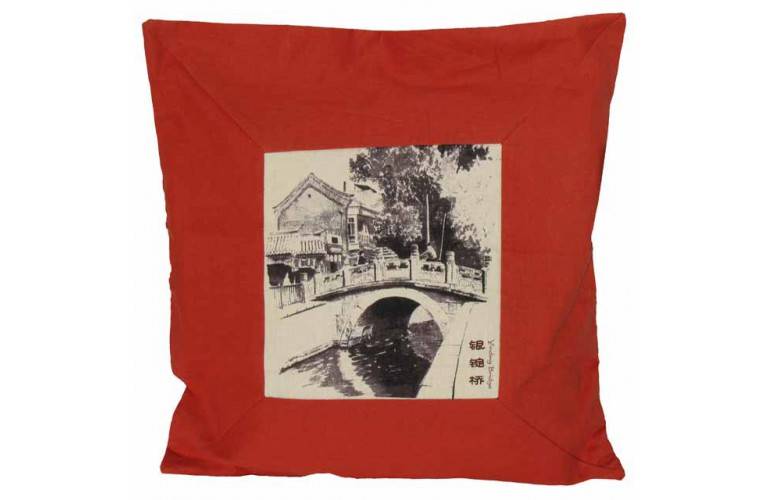 HOUSSE DE COUSSIN - VIEUX PEKIN