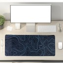 TAPIS DE SOURIS - Carte Topographique - Bleu