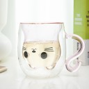 TASSE DOUBLE PAROI - CHAT KAWAII - ROSE
