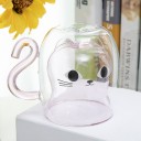 TASSE DOUBLE PAROI - CHAT KAWAII - ROSE