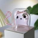 TASSE DOUBLE PAROI - CHAT KAWAII - ROSE