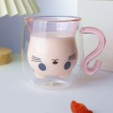 TASSE DOUBLE PAROI - CHAT KAWAII - ROSE