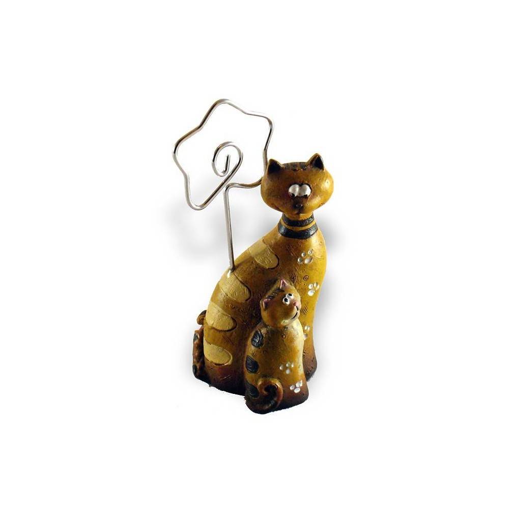 Porte photo amusant figurine chat et chaton
