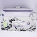 TAPIS DE SOURIS - La Vague en Noir et Blanc
