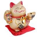Statuette Chat Japonais Maneki Neko - Teinte Dorée