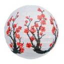 Lot de 4 Lampions Fleurs de Prunier