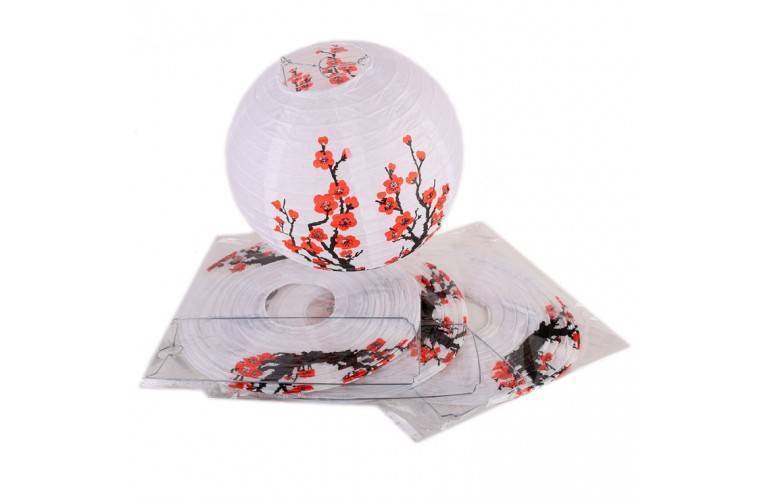 LOT de 4 LAMPIONS BOULES CHINOIS